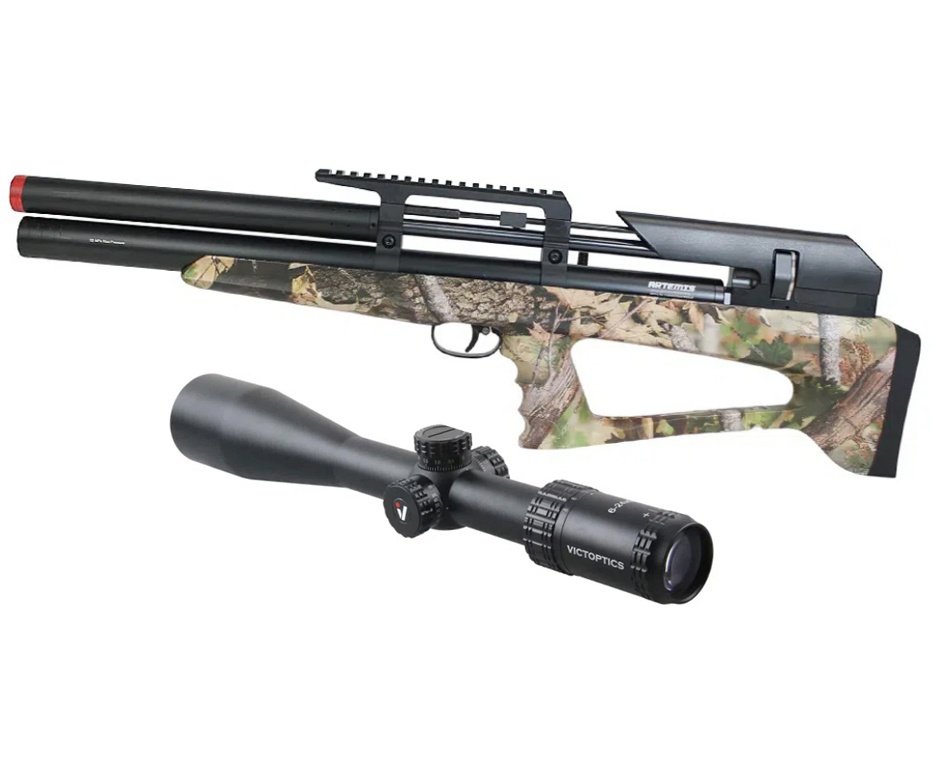 Carabina Pressão PCP P35 CAMO Artemis Bull PUP 5.5mm + Luneta S4 6-24X50 SFP