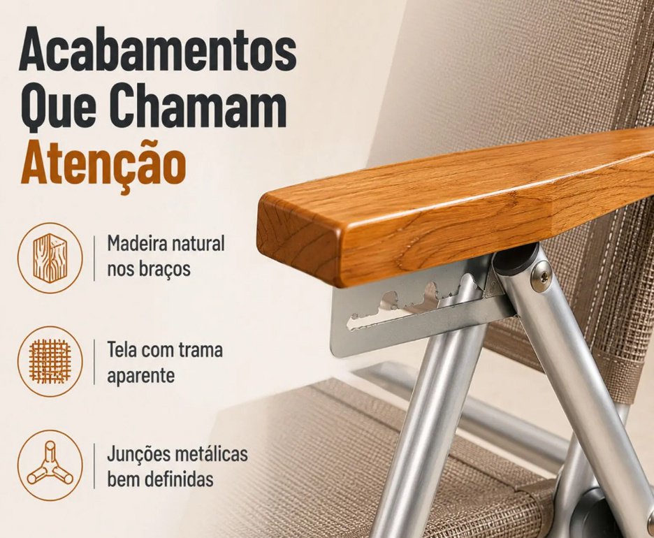 Cadeira Zaka Elegance Reclinavel - Avelã