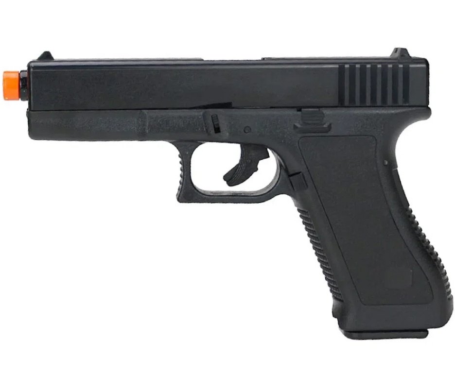 Pistola De Airsoft Glock G17 K17 Spring 6mm + BBS + Alvos + Óculos + Óleo de Silicone + Case