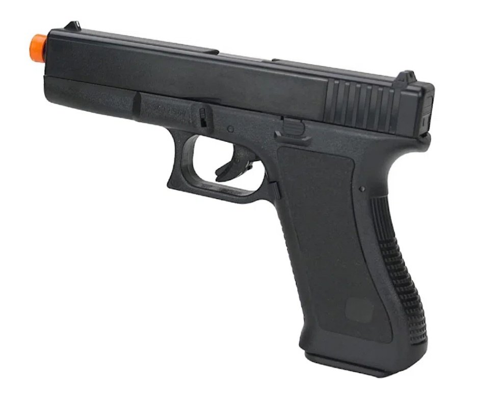 Pistola De Airsoft Glock G17 K17 Spring 6mm + BBS + Alvos + Óculos + Óleo de Silicone + Case