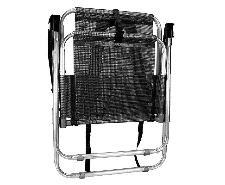Cadeira Zaka Plus Mochila Alumínio Capacidade 100kg - Preta
