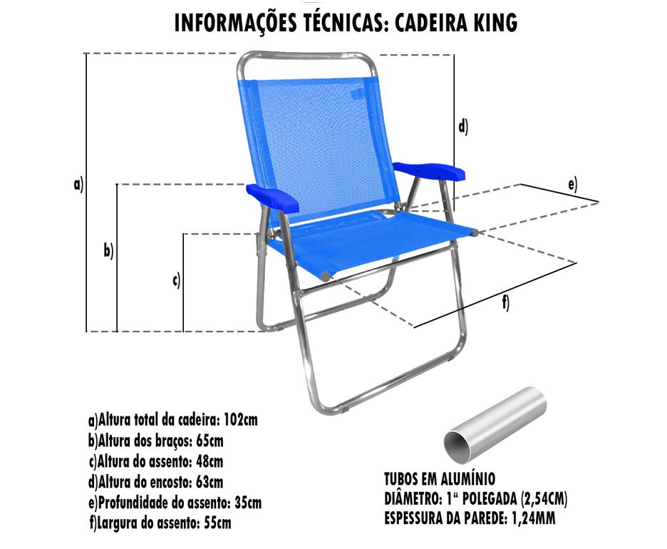 Cadeira Zaka King Preta Braço Aluminio