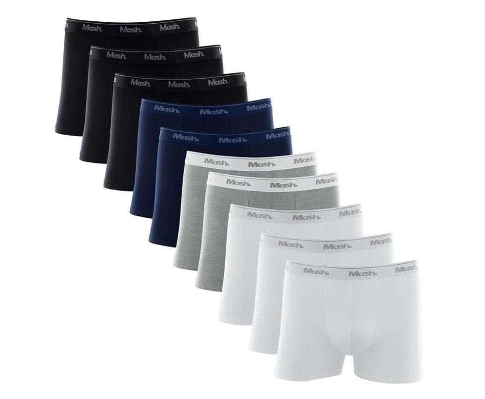 Kit 10 Cuecas Boxer Cot Ela Bord 170.38K BR00/PT00/CZ06/AZ20/AZ08 P