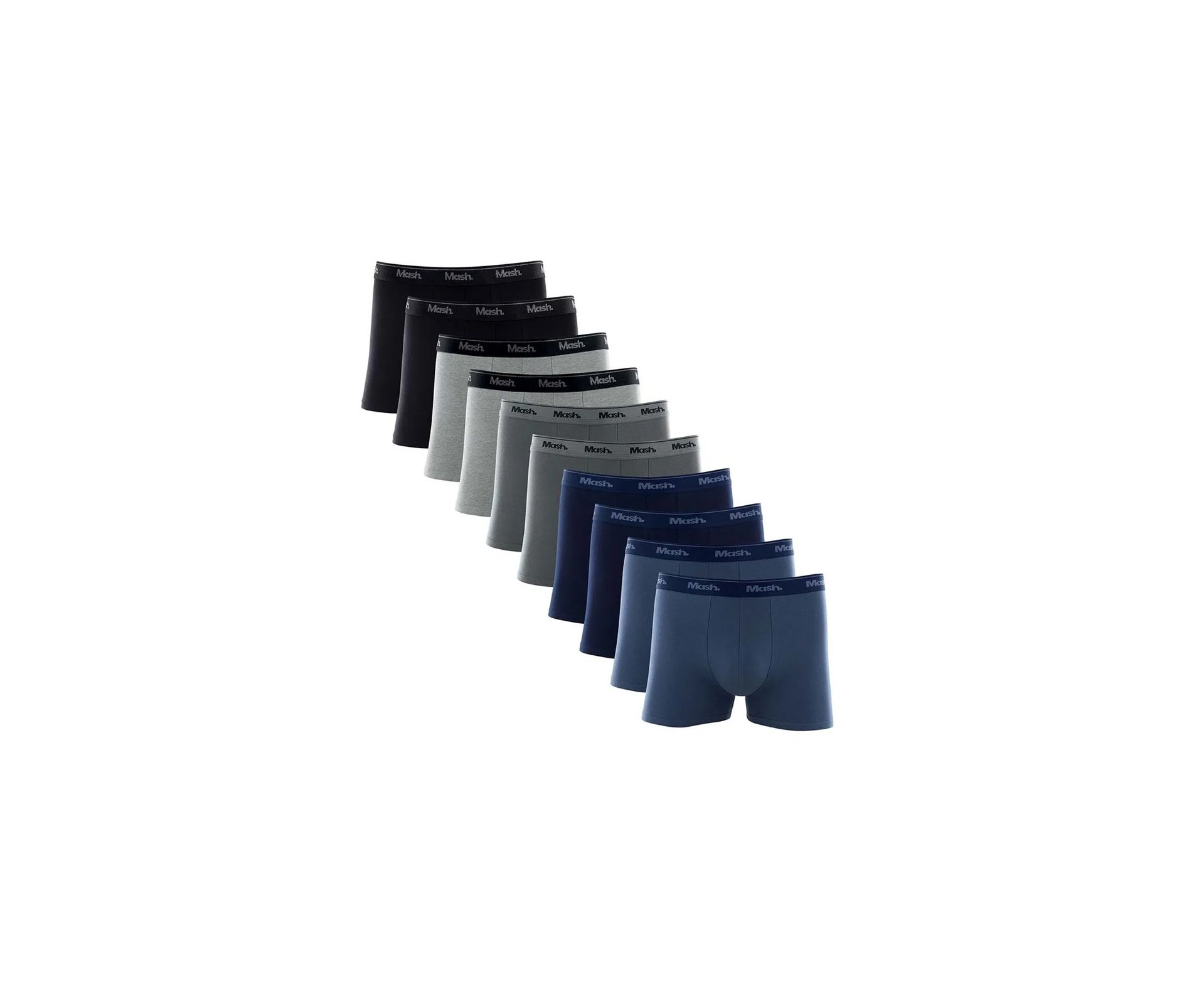Kit 10 Cuecas Boxer Cot Ela Bord 170.38K AZ08/AZ20/CZ02/CZ05/PT00 P
