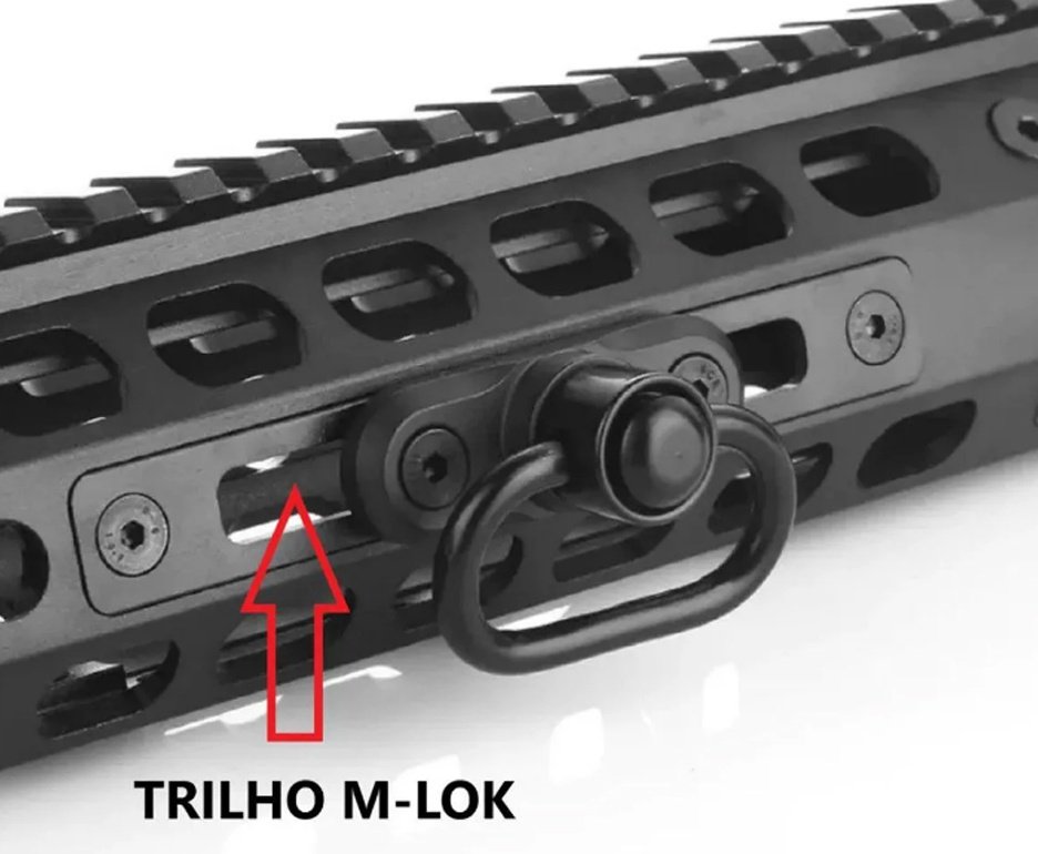 Zarelho M-Lok Giro 360 c/ Botão Liberação Rápida - Warmmo