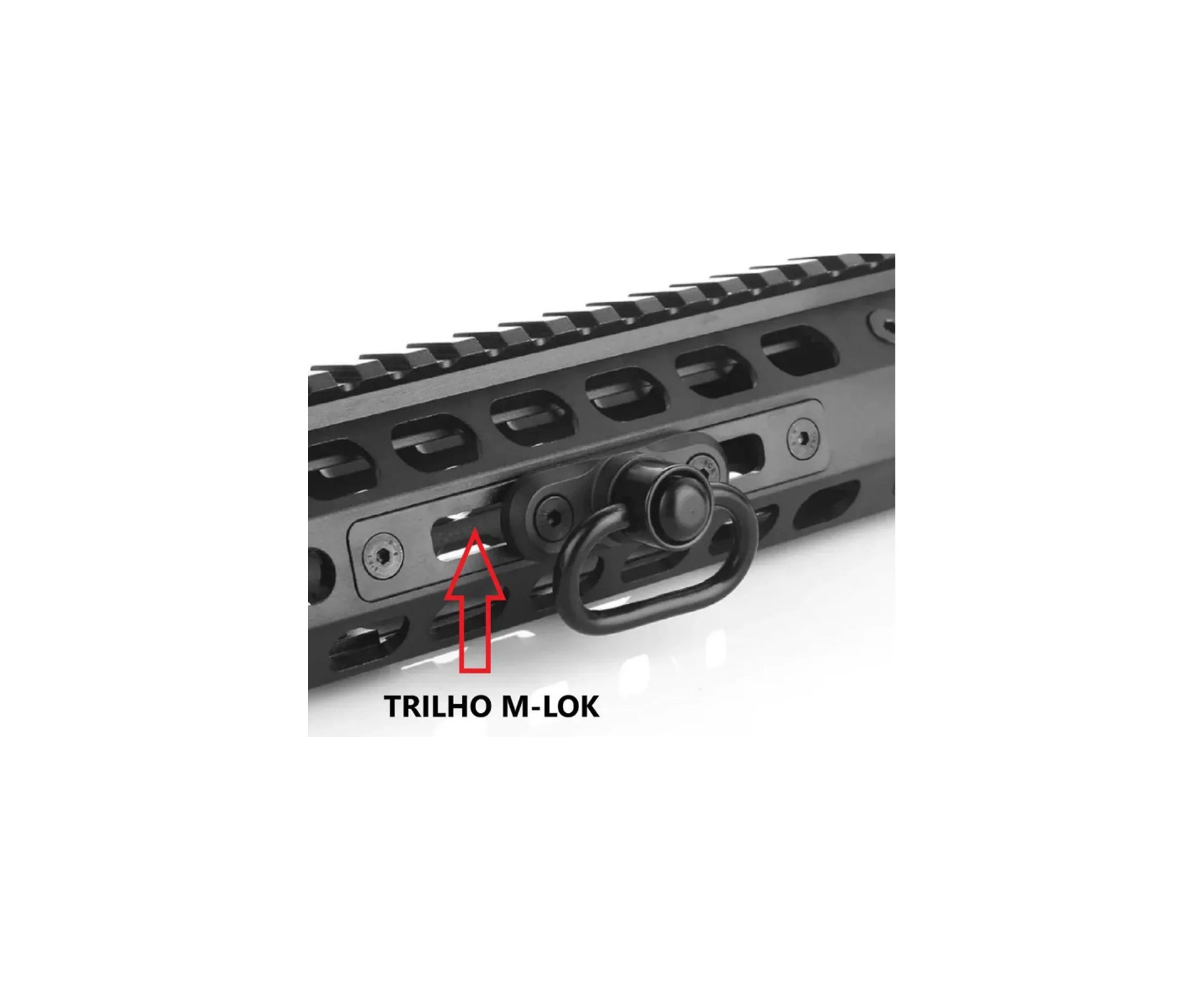 Zarelho M-Lok Giro 360 c/ Botão Liberação Rápida - Warmmo