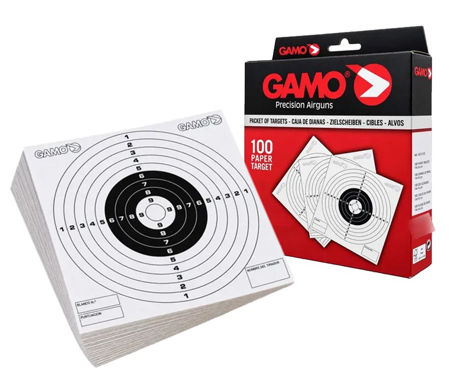 Alvos Gamo 14 x 14 cm 100 Unidades para Tiro Esportivo