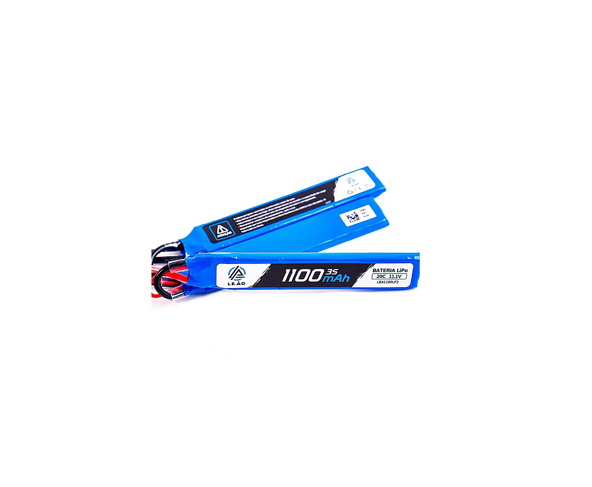 Bateria LiPo Leão 11.1V 1100mAh 20C 3S com Conector Dean para Airsoft AEG