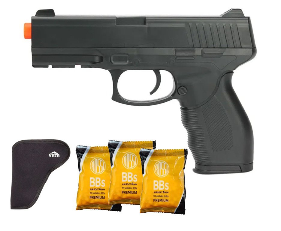 Pistola de Airsoft Vigor Spring VG 24/7 V310 Rossi 6mm + BBS + Coldre