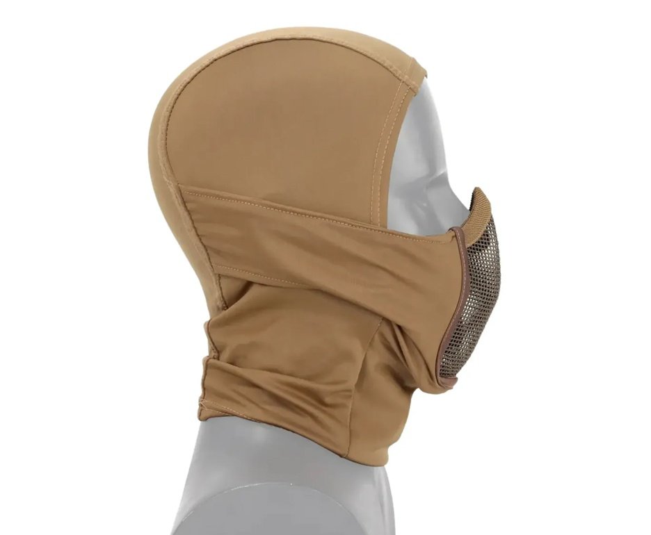 Máscara Telada Rossi com Balaclava Tan Proteção Facial para Airsoft