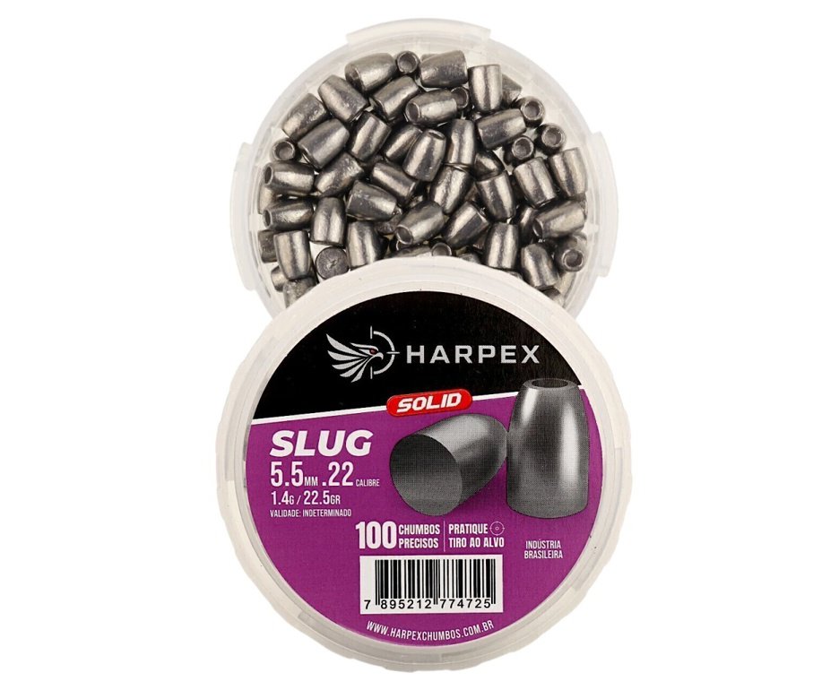 Chumbinho Harpex Slug Solid 5,5 mm 110 pcs/pot