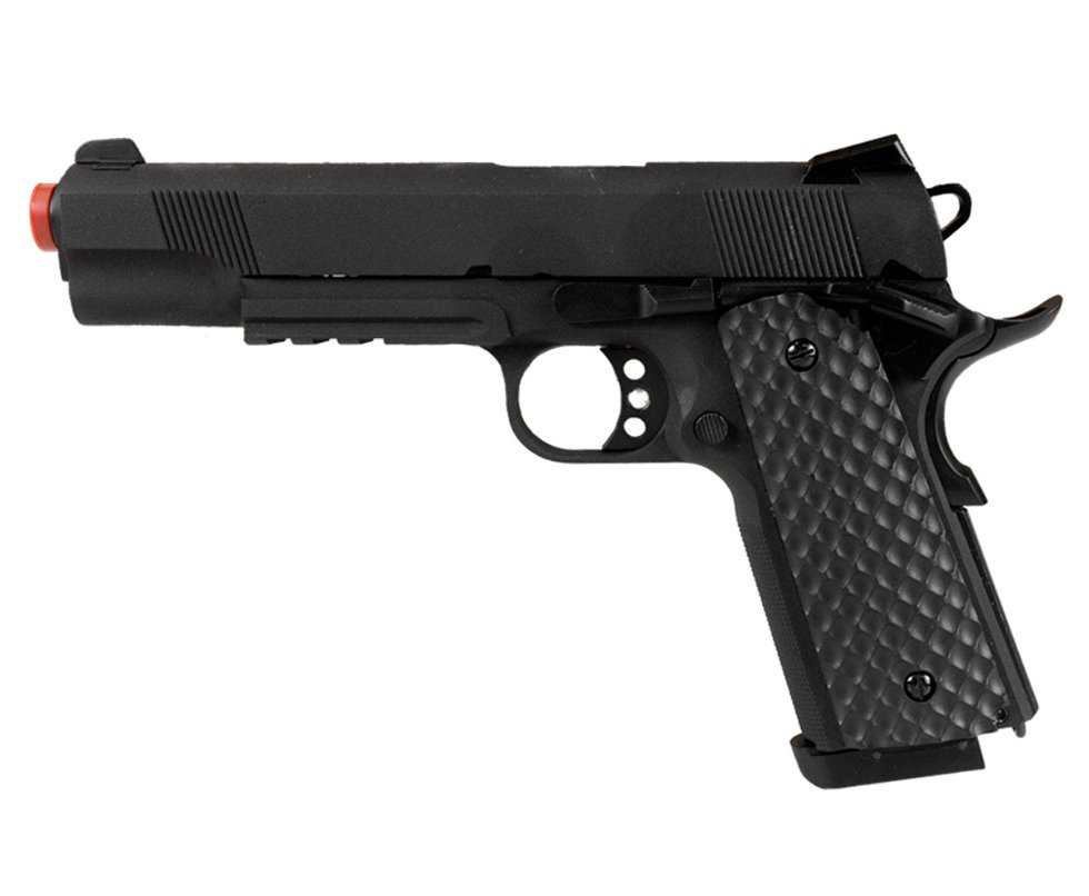 Pistola de Pressão 1911 Preta F. Metal CO2 4,5mm