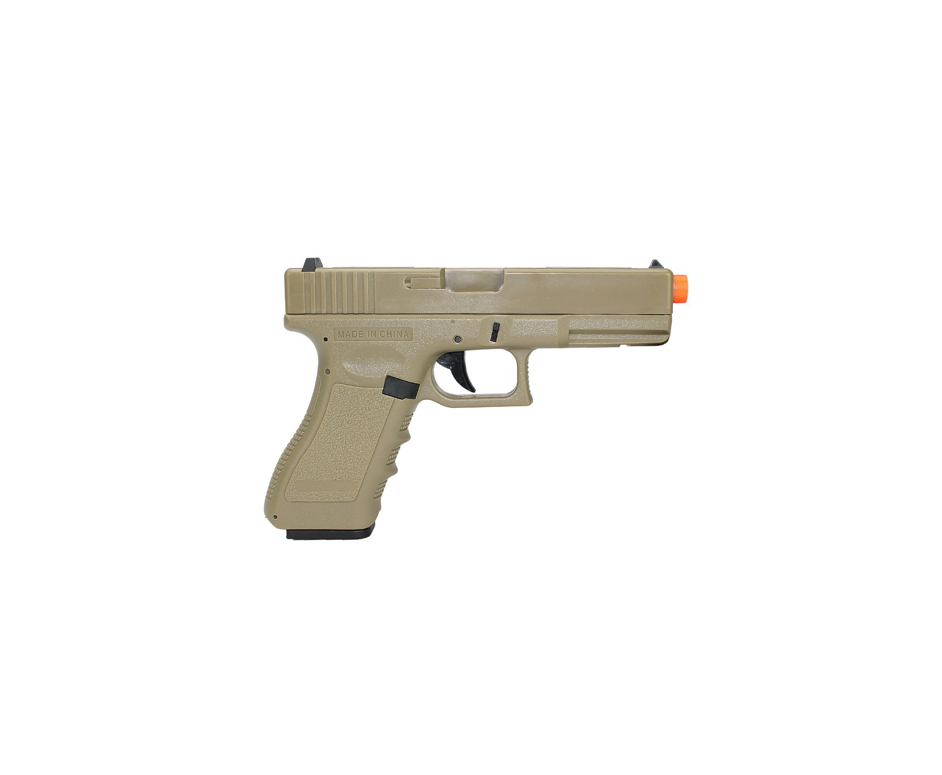 Pistola De Airsoft Eletrica Glock G18c Tan - Calibre 6,0 Mm - Bivolt - Cyma