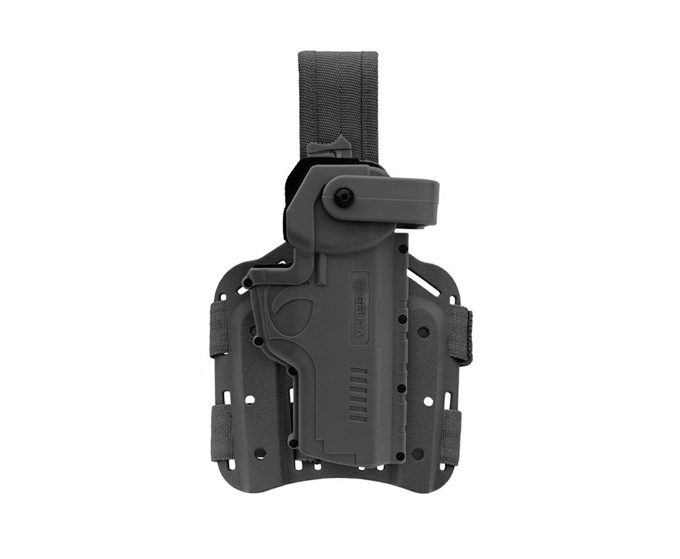 Coldre Hammer Ii De Coxa Em Polímero Pistolas Taurus, Glock, Imbel Canhoto - Belica