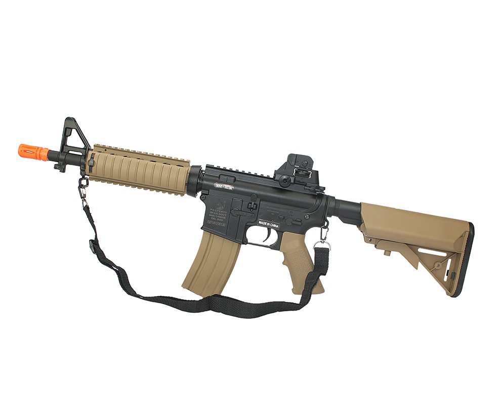 Rifle De Airsoft M4a1 Cqb Ris Colt Dark Earth Cal 6,00mm - Bivolt - Cybergun