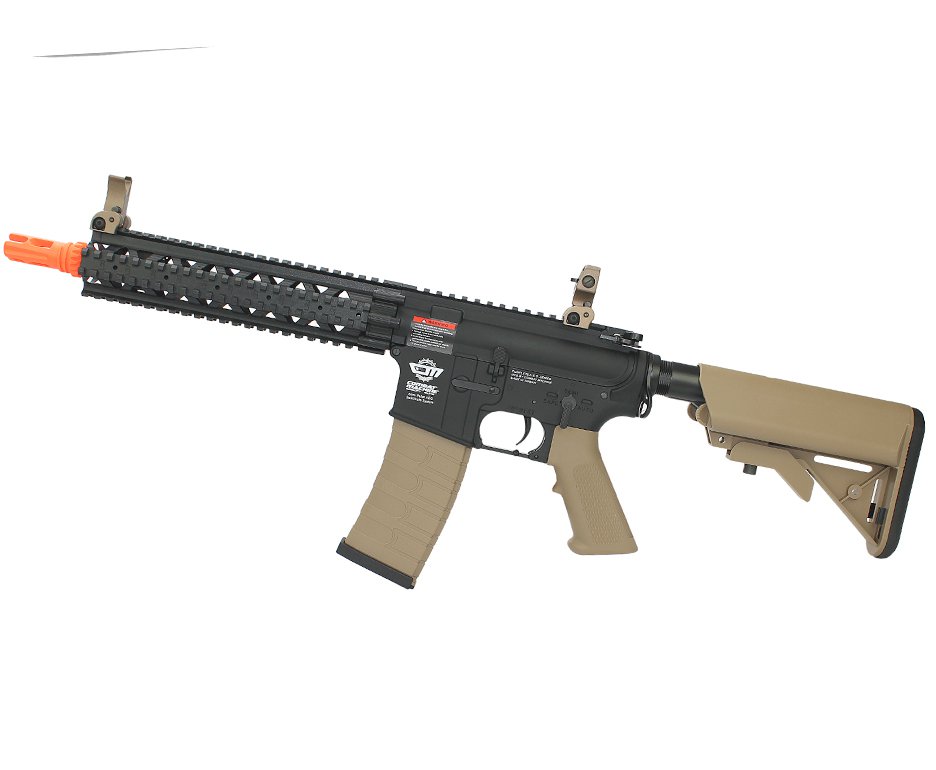 Rifle De Airsoft Cm18 Ris Long  Black/tan- Calibre 6,0 Mm - Aeg - G&g