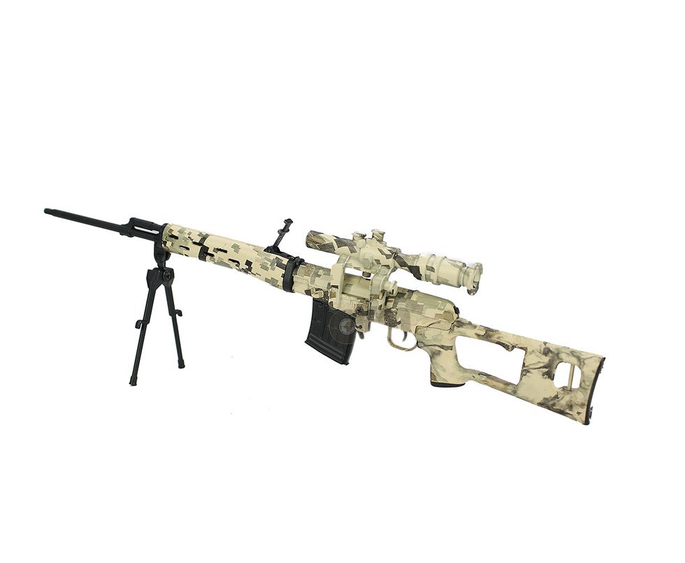 Rifle Sniper Dragunov Camuflada Miniatura Metálica - Arsenal Guns