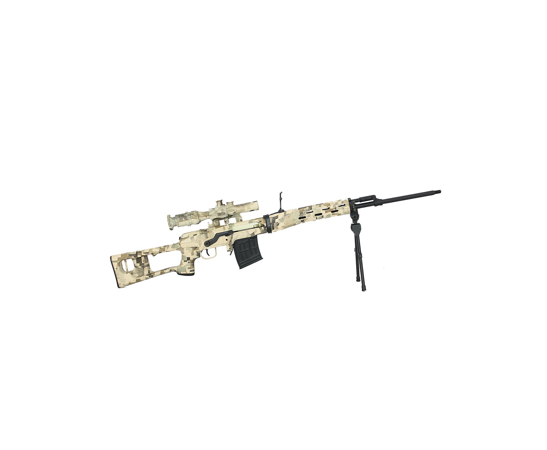 Rifle Sniper Dragunov Camuflada Miniatura Metálica - Arsenal Guns