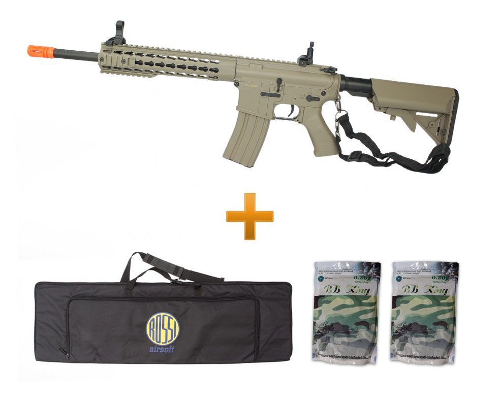 Rifle De Airsoft M4a1 Ris Tan Cal 6mm - Bivolt - Cm515 - Cyma + Capa + 8000 Bbs