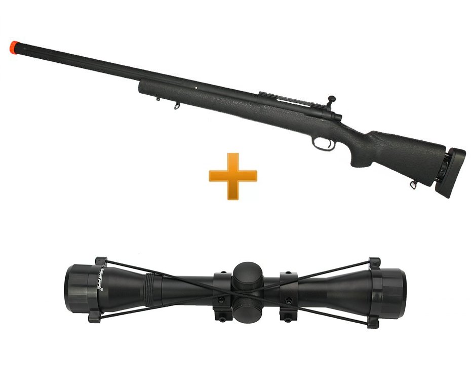 Rifle Airsoft Sniper M24 Spring S.w.s Full Metal 6,0mm Cyma + Luneta 4x32 22mm