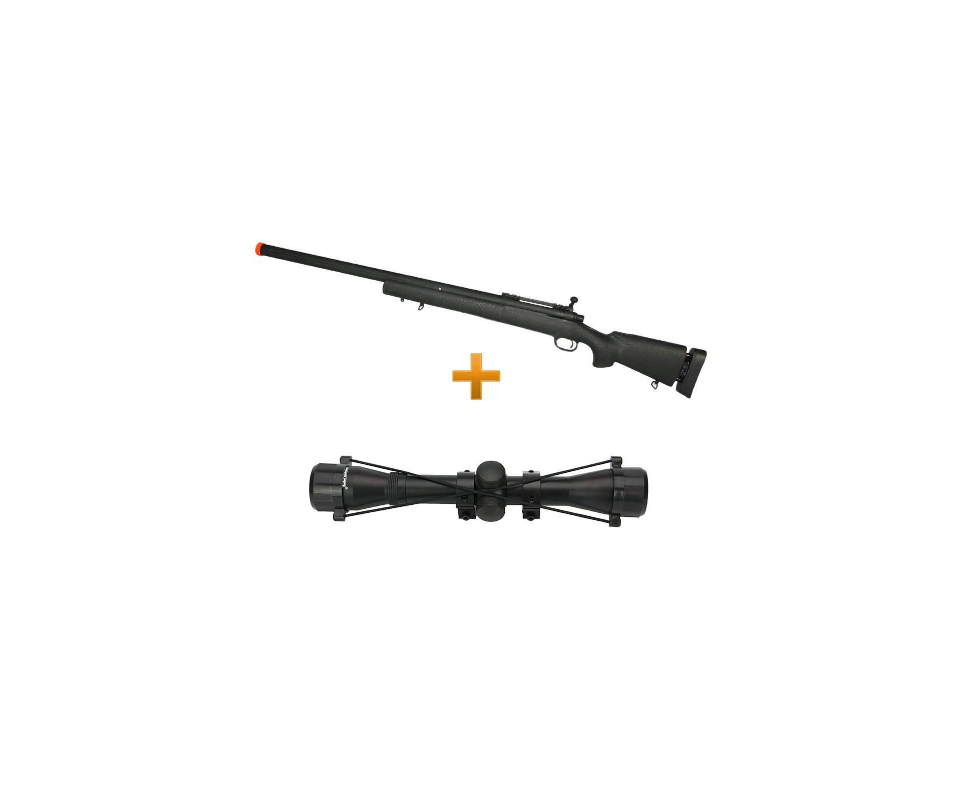 Rifle Airsoft Sniper M24 Spring S.w.s Full Metal 6,0mm Cyma + Luneta 4x32 22mm