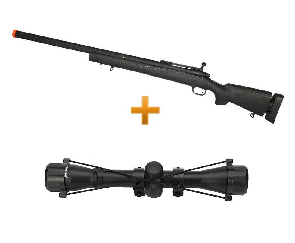 Rifle Airsoft Sniper M24 Spring S.w.s Full Metal 6,0mm Cyma + Luneta 4x32 22mm