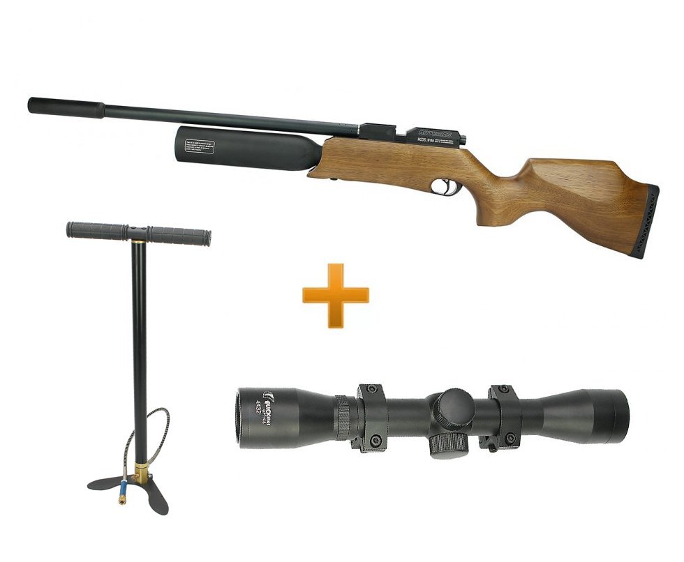 Carabina De Pressão Pcp M16a Ghost 5.5mm Artemis + Luneta 4x32 Mount Elevado + Bomba Manual