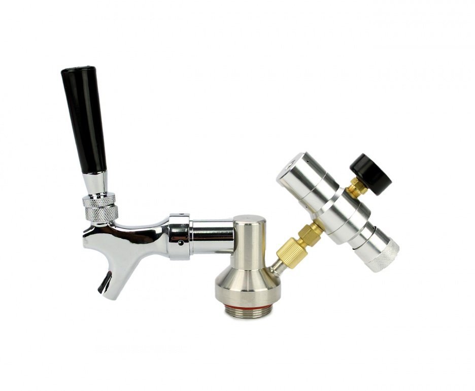 Kit Growler Em Aço Inox 2l + Torneira + Co2 16g Para Cerveja E Chopp Artesanal