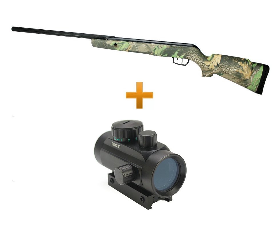 Carabina De Pressão Camo Rocket Polimero Cal 5,5mm Gamo + Red Dot 1x30