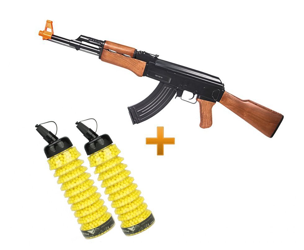 Rifle De Airsoft Cyma Ak47 Cm022 6,0mm Eletrico + 4600bbs