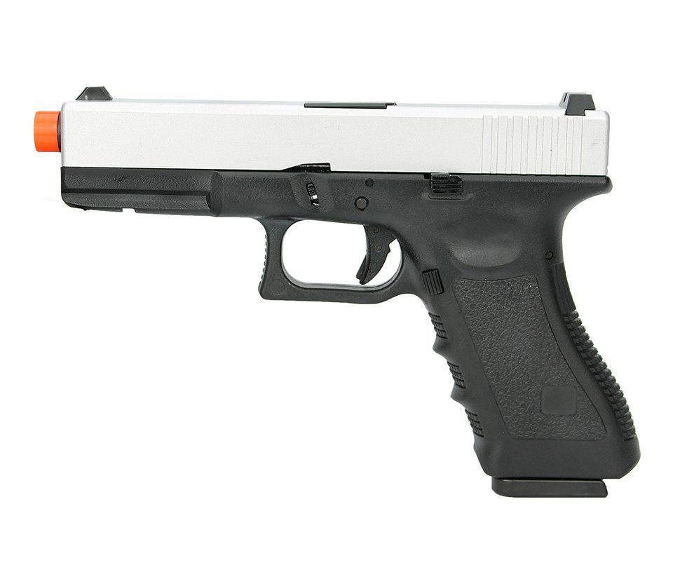 Pistola Airsoft Gbb Glock R17 Silver Blowback Army Armament Cal 6,0mm
