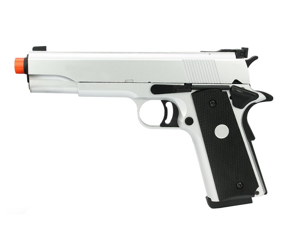 Pistola De Airsoft Gbb 1911 Mk-iv 70 R29 Silver Full Metal Blowback Army Armament 6,0mm
