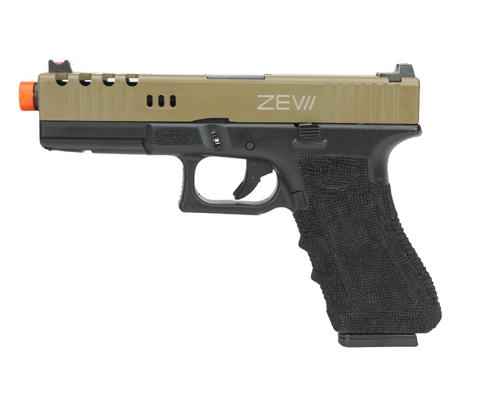 Pistola Airsoft Green Gas Gbb G17 Blowback Db758 Tan 6,0mm - Double Bell