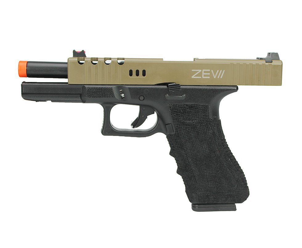 Pistola Airsoft Green Gas Gbb G17 Blowback Db758 Tan 6,0mm - Double Bell