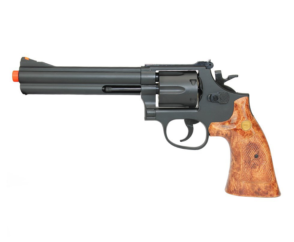 Revólver Airsoft Green Gas Gbb M-586 6t Black Ug135b 6,0mm - Uhc