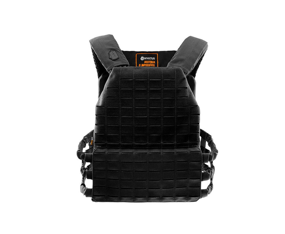 Colete Tatico Invictus Plate Carrier Apolo Cordura Black Tamanho único
