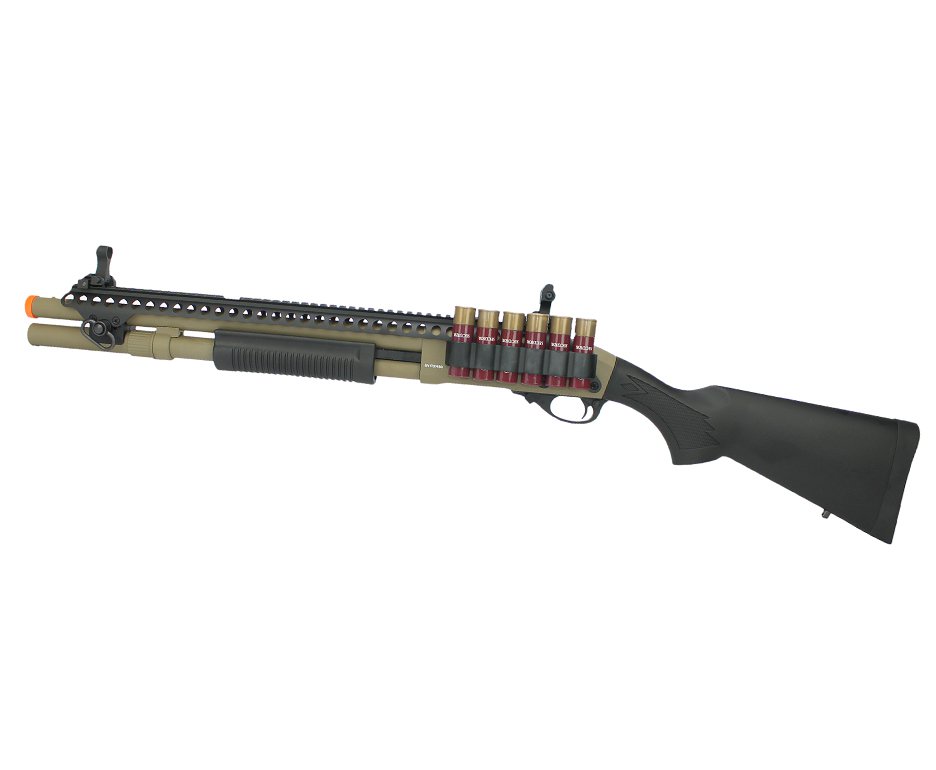 Escopeta Shotgun De Airsoft Gbb Full Metal V0002 Epg Velites G-xi Tan Cal 6,00mm