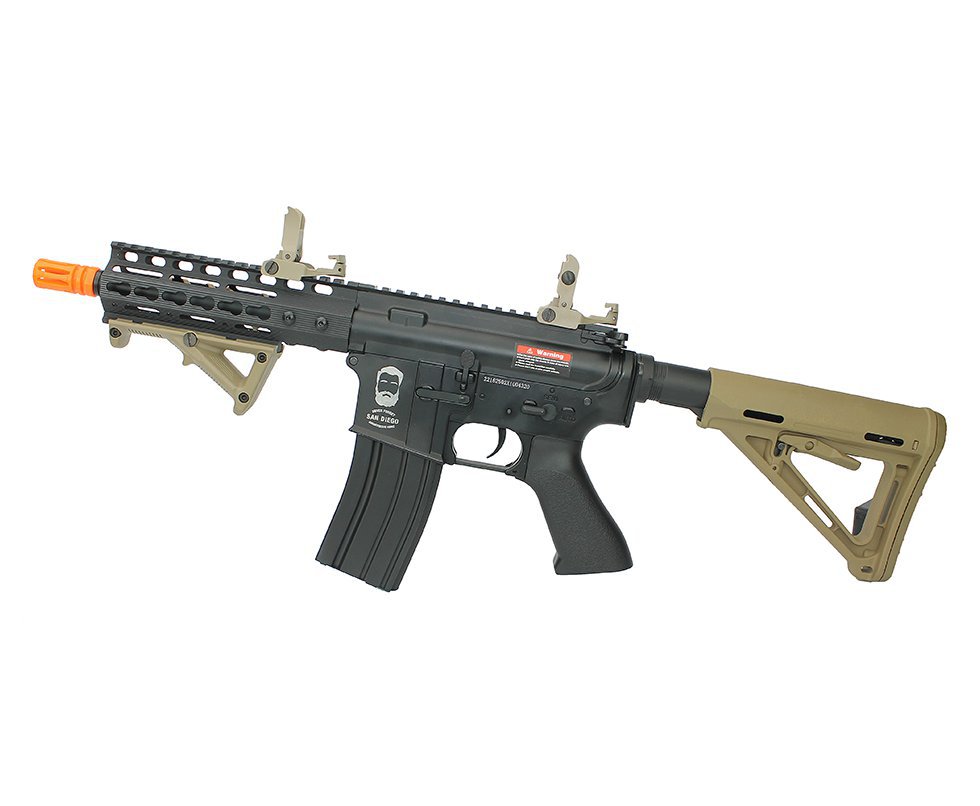 Rifle De Airsoft Aeg Duel Code San Diego Full Metal Tan 6mm