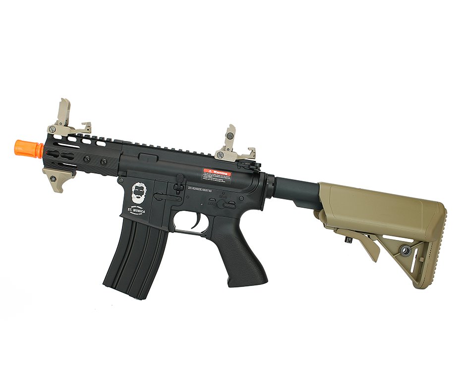 Rifle De Airsoft Aeg Duel Code Sta Monica Full Metal - Tan Cal 6mm