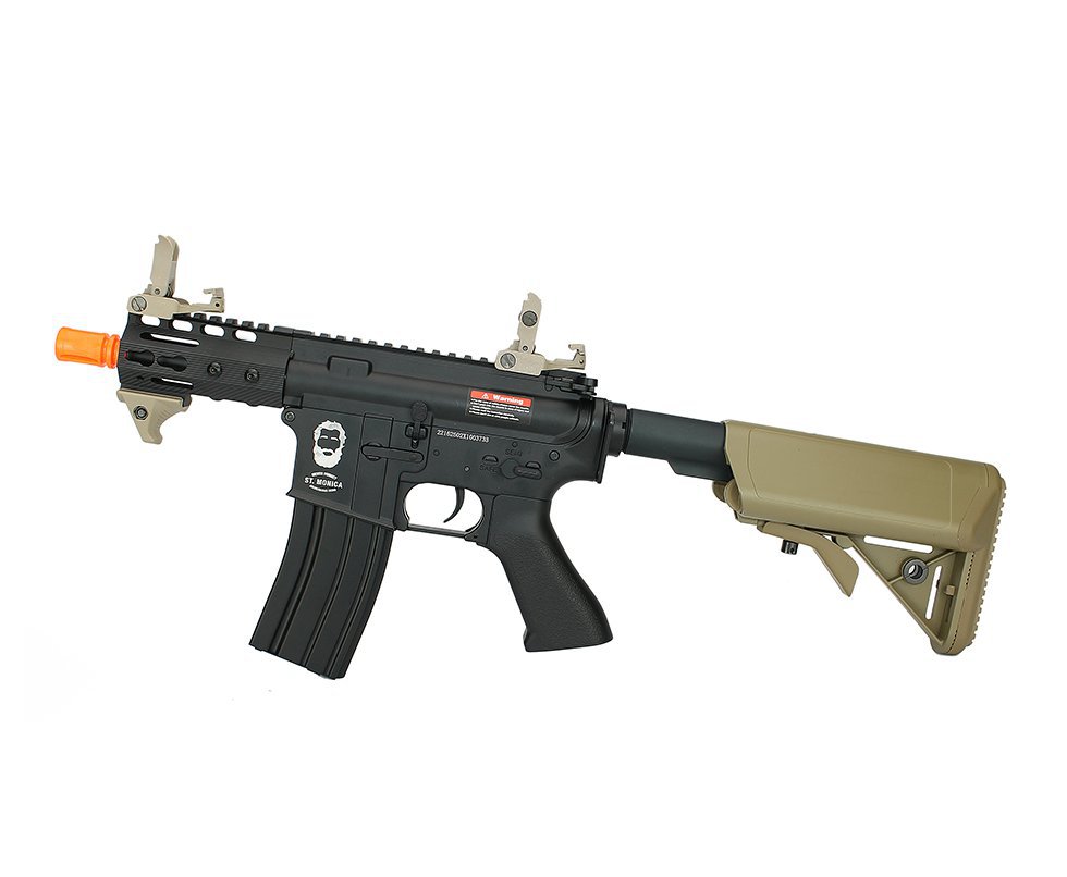 Rifle De Airsoft Aeg Duel Code Sta Monica Full Metal - Tan Cal 6mm