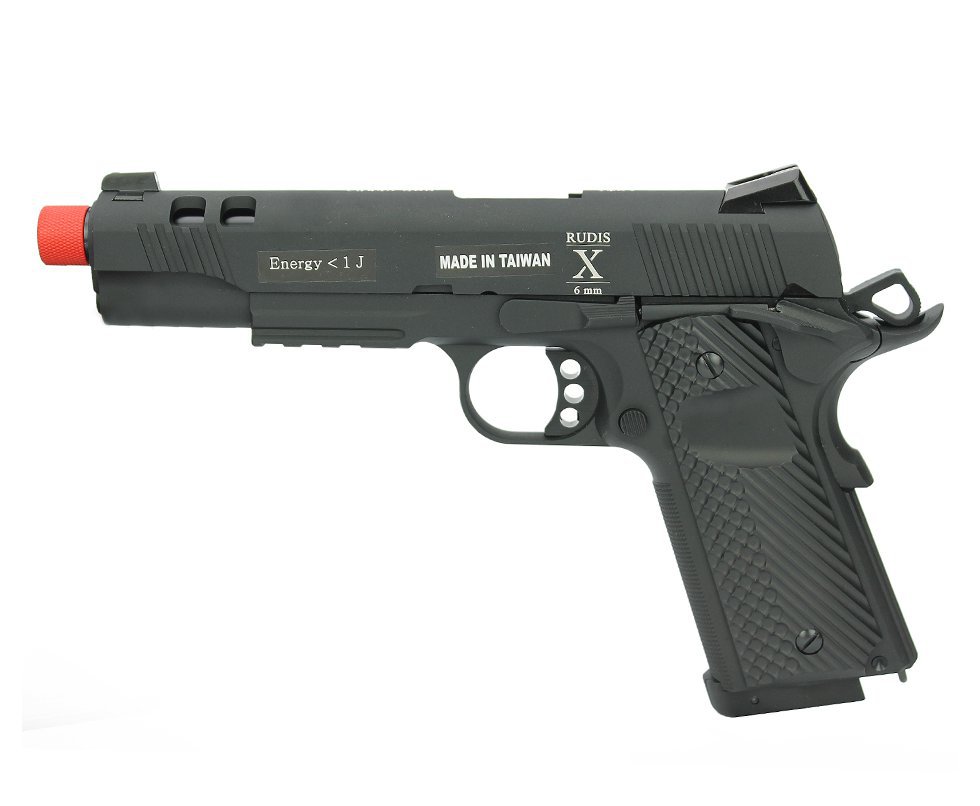 Pistola De Airsoft Gas Co2 Secutor Rudis X Acta Full Metal Com Blowback Cal 6mm