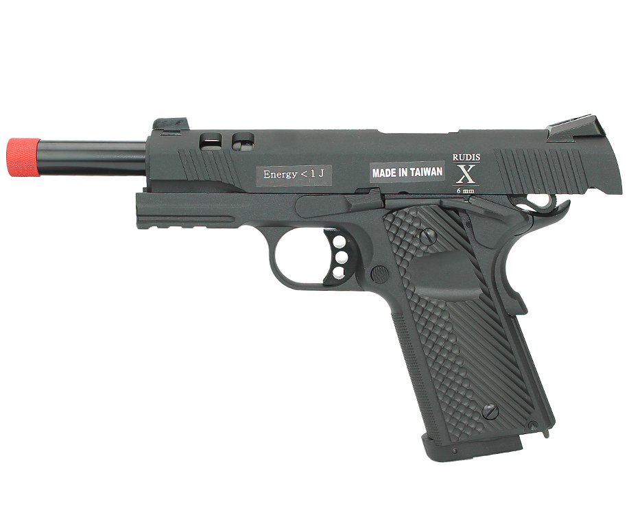 Pistola De Airsoft Gas Co2 Secutor Rudis X Acta Full Metal Com Blowback Cal 6mm