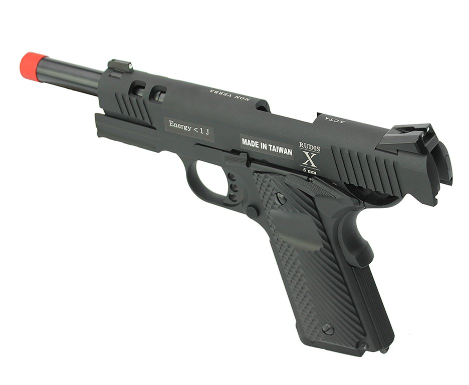 Pistola De Airsoft Gas Co2 Secutor Rudis X Acta Full Metal Com Blowback Cal 6mm