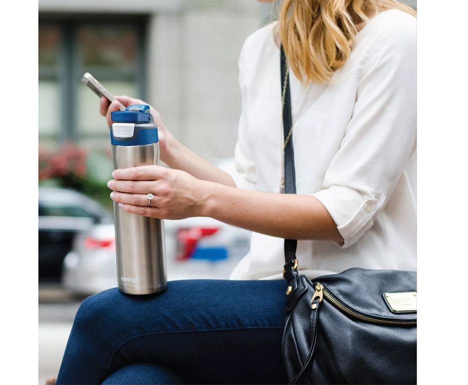 Squeeze Contigo Autoseal Chill Aço Inox 710ml Rosa Berrt