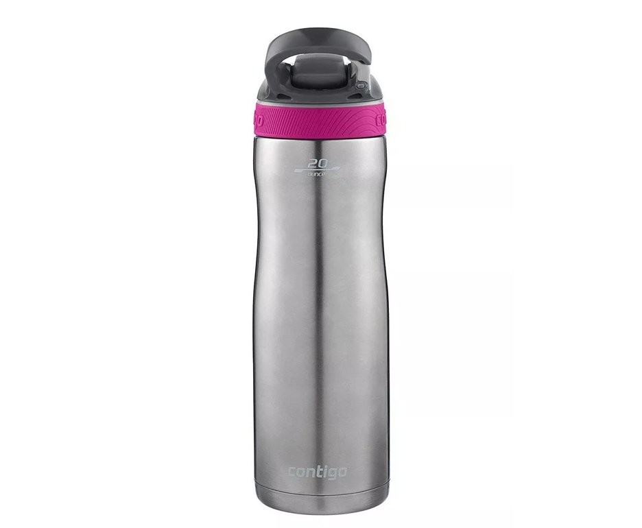 Squeeze Contigo Autospout Ashland Chill Aço Inox 591ml Rosa Berry
