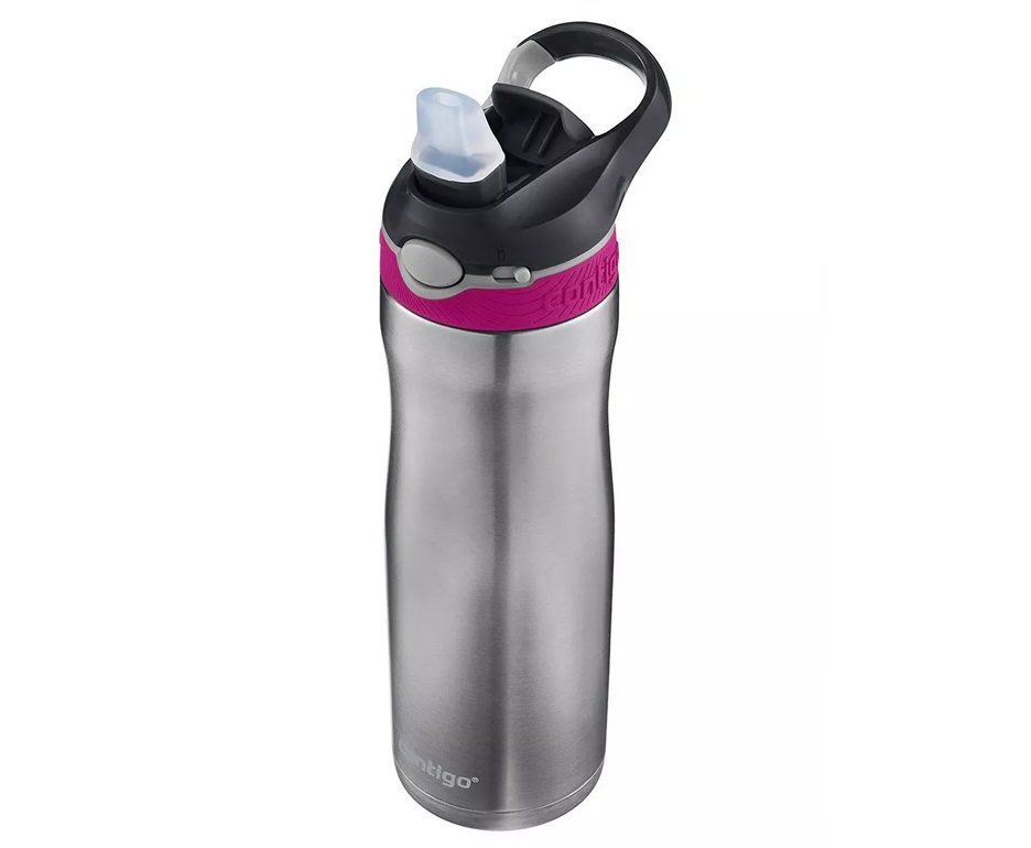 Squeeze Contigo Autospout Ashland Chill Aço Inox 591ml Rosa Berry