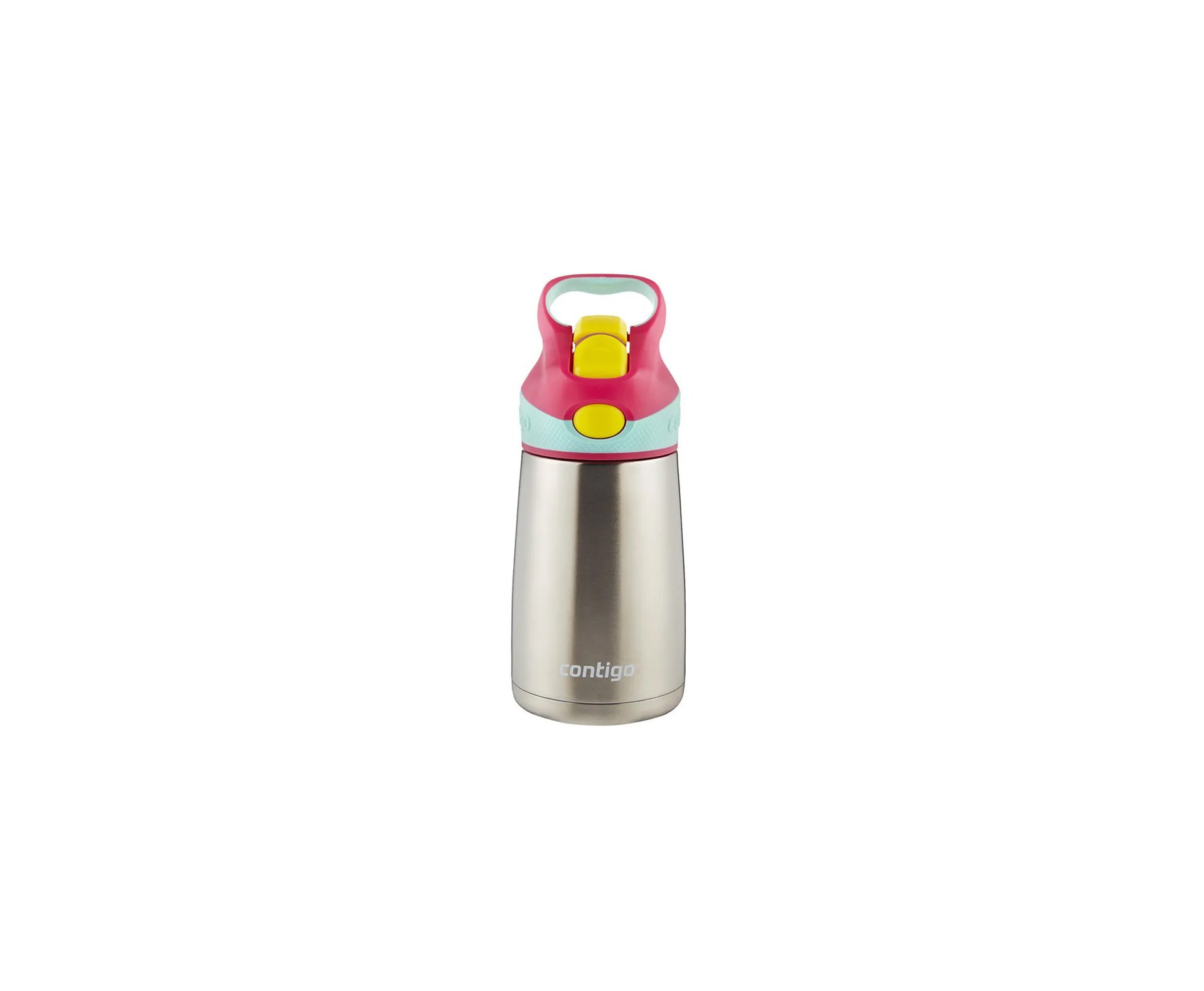 Squeeze Contigo Infantil Canudo Autospout Aço Inox Rosa 295ml