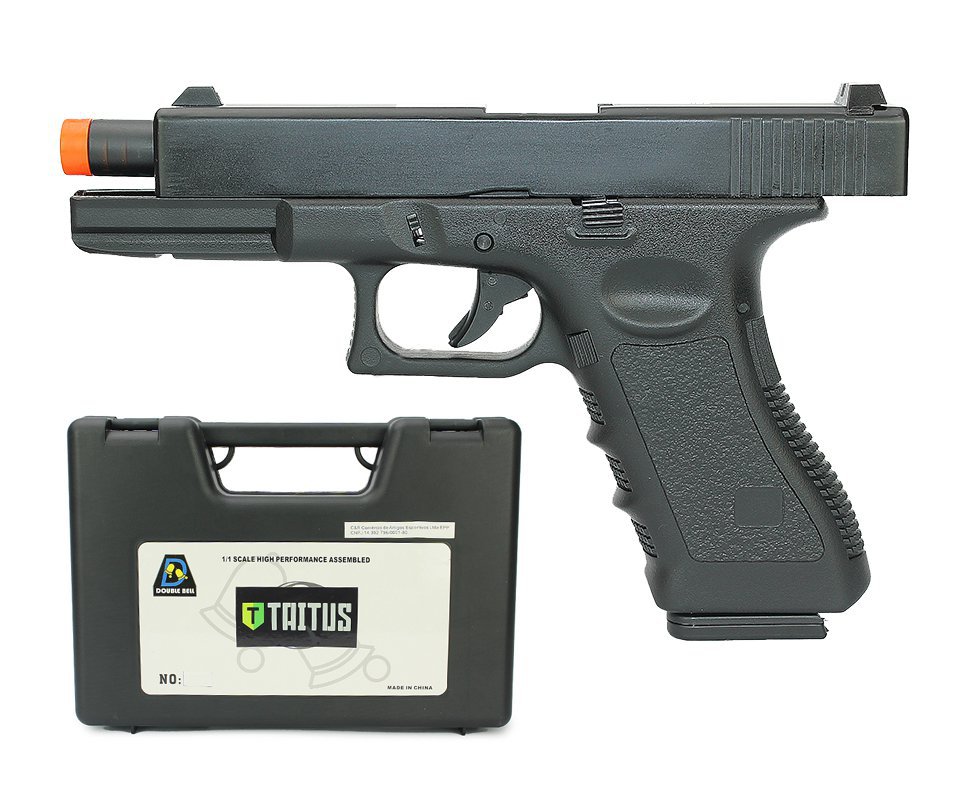 Pistola De Airsoft Gbb Glock G17 Double Bell 766 Blowback Slide Metal 6,0mm + Case Rigido