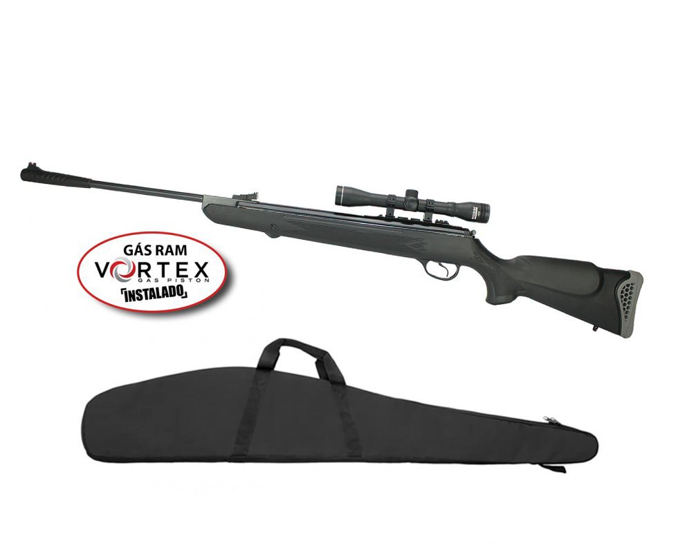 Carabina De Pressão Ht 125 Calibre 5,5 Mm Com Pistão Pneumático Vortex E Luneta 4x32 - Hatsan
