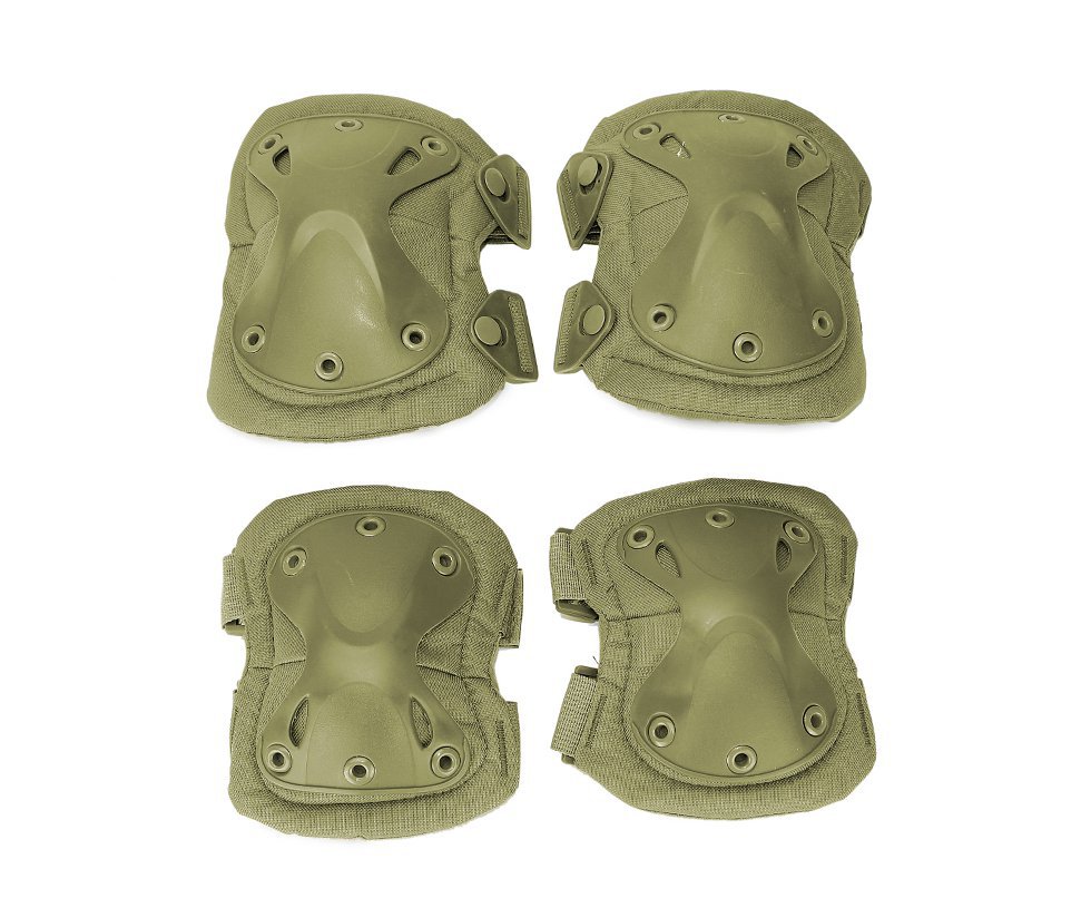 Kit Joelheira Cotoveleira Qgk Heavy Armour 4 Peças - Verde Od